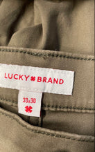 Load image into Gallery viewer, Lucky Brand Mens Brown Dark Wash Stretch Pockets Cropped Jeans Pants Size 33X30
