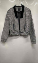 Load image into Gallery viewer, Armani Exchange Womens Black White Striped Full-Zip Bomber Jacket Size XS
