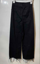 Load image into Gallery viewer, Zara Womens Black Dark Wash Pockets Denim Stretch Wide-Leg Jeans Size 0
