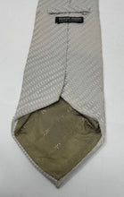 Load image into Gallery viewer, Giorgio Armani Mens Gray Diagonal Textured Striped Keeper Loop Pointed Tie
