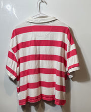 Load image into Gallery viewer, Champion Womens Pink White Striped Short Sleeve Pullover Polo Shirt Size 2XL
