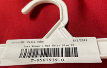 Load image into Gallery viewer, Zara Womens Red Tie-Front Side-Zip A-Line Skirt Size XS With Tag
