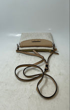 Load image into Gallery viewer, Calvin Klein Womens Brown White Monogram Print Adjustable Strap Crossbody Bag
