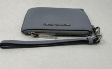 Load image into Gallery viewer, Michael Kors Womens Blue Pebbled Leather Detachable Strap Mercer Coin Wallet
