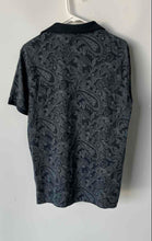 Load image into Gallery viewer, Banana Republic Mens Gray Paisley Luxury Touch Performance Polo Shirt Size M
