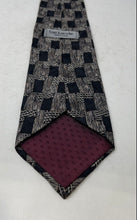 Load image into Gallery viewer, Guy Laroche Diffusion Mens Gray Black Geometric Print Keeper Loop Pointed Tie
