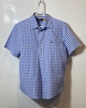 Load image into Gallery viewer, Polo Ralph Lauren Boys White Blue Check Natural Stretch Button-Up Shirt XL 18-20
