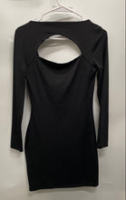 Load image into Gallery viewer, Express Body Contour Womens Black Long Sleeve Scoop Neck Short Mini Dress Size S
