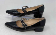 Load image into Gallery viewer, Menina Step Womens Leonor Black Pointed Toe Block Heel Mary Jane Flats Size 40

