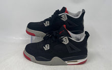 Load image into Gallery viewer, Nike Womens Air Jordan 4 Retro Black Lace-Up Sneaker Shoes Size 6.5
