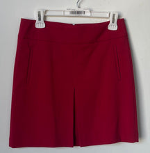 Load image into Gallery viewer, Ann Taylor Loft Womens Red Slash Pockets Back Zip Short Mini Skirt Size 4

