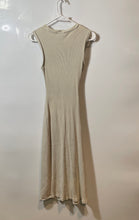 Load image into Gallery viewer, Zara Womens Beige Sleeveless Crew Neck Bodycon Dress Size Small
