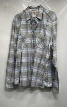 Load image into Gallery viewer, Lacoste Mens Gray Plaid Long Sleeve Collared Slim Fit Button-Up Shirt Size 44
