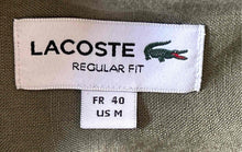 Load image into Gallery viewer, Lacoste Mens Green Long Sleeve Collared Regular Fit Button-Up Shirt Size Medium
