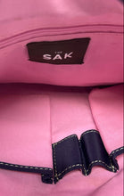 Load image into Gallery viewer, The Sak Womens Multicolor Striped Crochet Inner Pockets Shoulder Handbag
