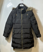 Load image into Gallery viewer, Michael Kors Womens Black Long Sleeve Hooded Quilted Puffer Coat Size XL
