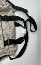 Load image into Gallery viewer, Authentic Lauren Ralph Lauren Womens Gray Black Monogram Print Travel Duffle Bag
