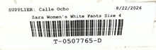 Load image into Gallery viewer, Zara Womens White 5-Pocket Design Light Wash Straight Leg Jeans Size 4
