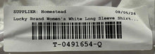 Load image into Gallery viewer, Lucky Brand Mens White Collared Long Sleeve Button-Up Shirt Size Small
