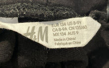 Load image into Gallery viewer, H&amp;M Girls Black Sequin Stripe Pull On Elastic Waist Ankle Pants Size 8-9 Years
