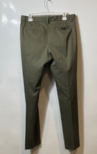 Load image into Gallery viewer, Banana Republic Mens Green Slim Fit Slash Pockets Flat Front Dress Pants 33x34
