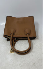Load image into Gallery viewer, Michael Kors Womens Mercer Brown Pebbled Leather Padlock Charm Crossbody Handbag
