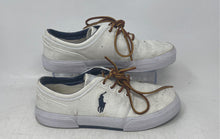 Load image into Gallery viewer, Polo Ralph Lauren Mens Faxon Low White Brown Lace-Up Sneaker Shoes Size 7.5D
