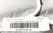 Load image into Gallery viewer, Michael Kors Womens Gray Short Sleeve Round Neck Blouse Top Size Medium
