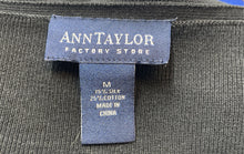 Load image into Gallery viewer, Ann Taylor Womens Black Long Sleeve Stretch Open Front Cardigan Sweater Size M
