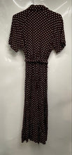 Load image into Gallery viewer, H&amp;M Womens Brown White Polka Dot Short Sleeve Tie Waist Shirt Dress Size Small
