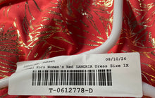 Load image into Gallery viewer, Michael Kors Womens Red Sangria Printed Chain Strap Scoop Neck Maxi Dress Sz 1X

