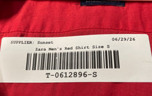Load image into Gallery viewer, Zara Mens Red Embroidered Short Sleeve Collared Polo Shirt Size S
