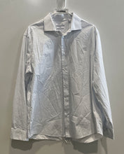 Load image into Gallery viewer, Calvin Klein Mens White Printed Cotton Slim Fit Dress Shirt Size 16.5 32/33
