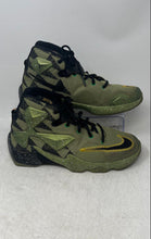 Load image into Gallery viewer, Nike Kids LeBron 13 Green &amp; Black Lace-Up Mid Top Sneakers Shoes Size 7Y
