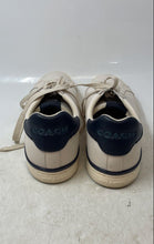 Load image into Gallery viewer, Coach Mens Clip Low Top Beige Blue Leather Lace-Up Sneakers Shoes Size 11.5D
