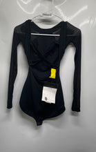 Load image into Gallery viewer, Zym Womens Black Long Sleeve Crew Neck Bodysuit Blouse Top Size 140 With Tag
