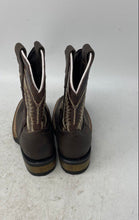 Load image into Gallery viewer, Unbranded Womens Brown Leather Cowgirl Pull On Ankle Western Boots Size 15
