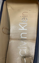 Load image into Gallery viewer, Calvin Klein Womens Kclonie Blue Leather Slip-On Moc Toe Loafer Flats Size 7.5 M
