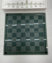 Load image into Gallery viewer, Pavilion Limited Glass Chess Set Clear Frosted Elegant Collectible Board Game
