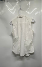 Load image into Gallery viewer, Brooks Brothers Womens White Ruffle Front Sleeveless Collared Blouse Top Size 6
