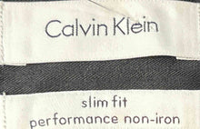 Load image into Gallery viewer, Calvin Klein Mens Black Cotton Long Sleeve Slim Fit Dress Shirt Size 17 32-33
