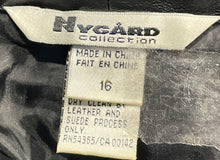 Load image into Gallery viewer, Nygard Collection Womens Black Leather Side Zip Straight &amp; Pencil Skirt Size 16
