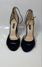 Load image into Gallery viewer, Nine West Womens Gavyn Black Buckle Block Heel Ankle Strap Heels Size 10.5
