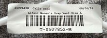 Load image into Gallery viewer, Alfani Womens Gray Heather Sleeveless Notch Lapel Open Front Vest Size Large
