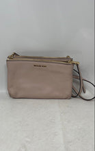 Load image into Gallery viewer, Michael Kors Womens Pink Pebbled Leather Double Zip Jet Set Crossbody Purse
