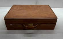 Load image into Gallery viewer, Vintage Hartmann Luggage Brown Leather Top Handle Lined Large Travel Suitcase
