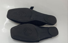 Load image into Gallery viewer, Vince Camuto Womens Veami Black And Gold Square Toe Slip-On Mule Flats Size 6.5M
