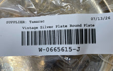 Load image into Gallery viewer, Vintage Silver Plated Round Shape Embossed Tableware Flatware Serving Tray

