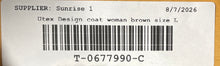 Load image into Gallery viewer, Utex Design Womens Brown Long Sleeve Fur-Trim Button Front Overcoat Size L
