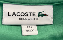 Load image into Gallery viewer, Lacoste Mens Green Cotton Short Sleeve Collared Regular Fit Polo Shirt Size 2XL
